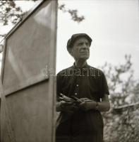 1963 Czóbel Béla festőművész, Kotnyek Antal (1921-1990) budapesti fotóriporter hagyatékából 7 db vin...