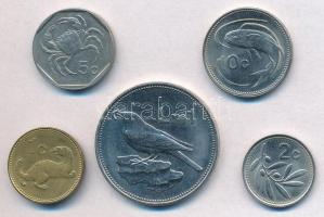 Málta 1991. 1c-1L (5xklf) T:1-
Malta 1991. 1 Cent - 1 Lira (5xdiff) C:AU