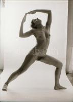 cca 1972 Tornász lányok partiban, szolidan erotikus felvételek, 3 db vintage fotó, + 4 db vintage ne...