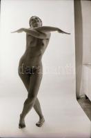 cca 1972 Tornász lányok partiban, szolidan erotikus felvételek, 3 db vintage fotó, + 4 db vintage ne...