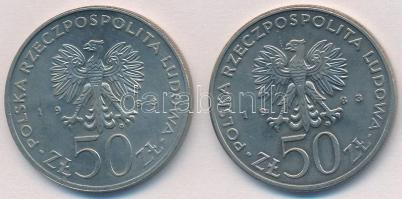 Lengyelország 1983MW 50Zl Cu-Ni "A Nagyszínház 150. évfordulója" + 1983MW 50Zl Cu-Ni "...