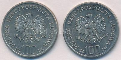 Lengyelország 1984MW 100Zl Cu-Ni "Wincenty Witos" + 1984MW 100Zl Cu-Ni "A Népköztársa...