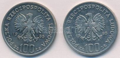 Lengyelország 1985MW 100Zl Cu-Ni "III. Przemyslaw király" + 1985MW 100Zl Cu-Ni "Lengy...