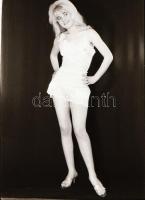 cca 1978 Bájkereső, szolidan erotikus felvételek, 4 db vintage negatív (24x36 mm) + 5 db vintage fot...