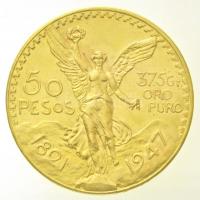 Mexikó 1947. 50P Au "Függetlenség Centenáriuma" (41,69g/0.900) T:1-,2
Mexico 1947. 50 Pes...