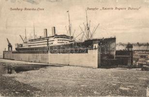 Kaiserin Auguste Victoria steamship in drydock, Hamburg-America Line (EK)