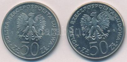 Lengyelország 1981MW 50Zl Cu-Ni "Broni Wladyslaw Sikorski tábornok" + 1981MW 50Zl Cu-Ni &q...