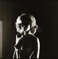 cca 1976 Szép emlékek idézői, szolidan erotikus felvételek, 5 db vintage negatív (6x6 cm) + 4 db vin...