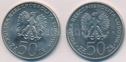 Lengyelország 1981MW 50Zl Cu-Ni "I. Wladyslaw Herman király" + 1981MW 50Zl Cu-Ni "FAO...