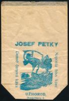 cca 1920 Ungvár, 3 db kávés és egyéb zacskó, magyar és cseh nyelven