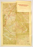 cca 1940 Csonka Magyarország áttekintő térképe, 1:75000, Magyar Királyi Honvéd Térképészeti Intézet, szakadt, a hajtások mentén kis szakadásokkal, 86x116 cm.