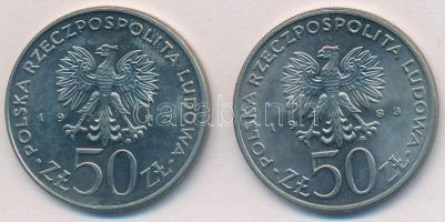 Lengyelország 1982MW 50Zl Cu-Ni "III. Boleslaw király" + 1931MW 50Zl Cu-Ni "III. Jan ...