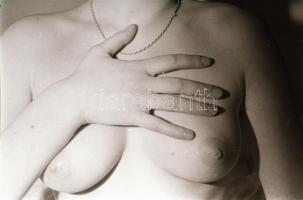 cca 1974 Megesett, hogy a bugyi és a melltartó is leesett, szolidan erotikus felvételek, 25 db vinta...