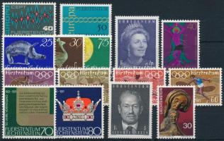 Liechtenstein 1970-1972 3 sets + 5 stamps, Liechtenstein 1970-1972 3 db klf sor + 5 bélyeg