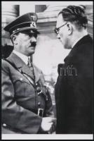 cca 1938 Hitler és az autója, 4 db mai nagyítás, 10x15 cm