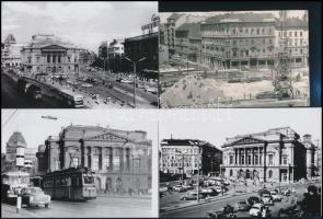 cca 1964-1965 Nemzeti Színház, 3 db vintage fotó + 4 db mai nagyítás, 9x12 cm és 10x15 cm között