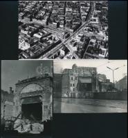 cca 1964-1965 Nemzeti Színház, 3 db vintage fotó + 4 db mai nagyítás, 9x12 cm és 10x15 cm között