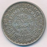 Marokkó 1953. 200Fr Ag T:2 Morocco 1953. 200 Francs Ag C:XF Krause Y#53