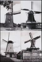 cca 1980 Szélmalmok, 7 db mai nagyítás, Fekete György (1904-1990) budapesti fényképész gyűjtéséből, 15x10 cm / windmills, 7 modern copies of vintage photos