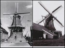 cca 1980 Szélmalmok, 7 db mai nagyítás, Fekete György (1904-1990) budapesti fényképész gyűjtéséből, ...