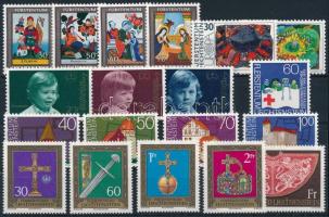 5 diff. sets + 2 stamps, 1974-1975 5 db klf sor + 2 bélyeg