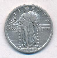 Amerikai Egyesült Államok 1918. 1/4$ Ag Standing Liberty T:2- USA 1918. 1/4 Dollar Ag Standing Liberty C:VF