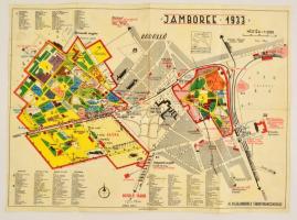 1933 A gödöllői jamboree színes térképe, Bp., Athenaeum, 40×55 cm