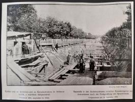 cca 1973 Budapest, a kisföldalatti hosszabbítása, fényképes összeállítás részben újra előhívott régi...