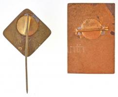 1964. "Tokyo" olimpiai kitűző (21x21mm) + ~1964. "Magyar Olimpiai Bizottság" műg...