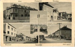 Tornalja, Tornala; Városháza, tiszti lakások, posta, Országzászló, utcarészlet / town hall, Hungarian flag, officers apartments, street