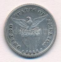 Fülöp-szigetek / Amerikai Egyesült Államok Közigazgatás 1914S 20c Ag T:2
Philippines / United State...