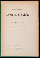Történelmi tárgyú közlemények, MTA Értekezések a nyelv és széptudományi osztály köréből (8 db), MTA ...