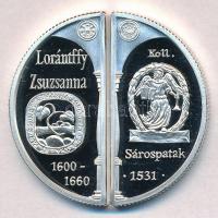 2000. 2000Ft Ag "Lórántffy Zsuzsanna / Sárospatak" (2xklf) T:PP Hungary 2000. 2000 Forint Ag "Zsuzsanna Lórántffy / Sárospatak" (2xdiff) C:PP  Adamo EM167