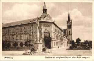 1938 Keszthely, Premontrei reálgimnázium, Római katolikus templom (ázott sarok / wet corner)