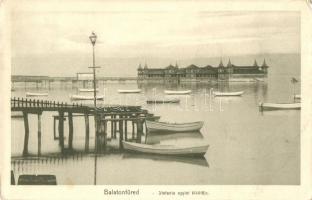 1910 Balatonfüred, Stefánia egylet kikötője, fürdőház (EK)