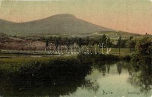 Nyitra, Nitra; látkép a Zobor-heggyel. Huszár István kiadása / general view with mountain (EK)