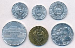 Észak-Korea 1959-2002. 1ch-1W (6xklf) T:1-,2 North Korea 1959-2002. 1 Chon - 1 Won (6xdiff) C:AU,XF