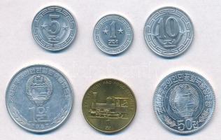 Észak-Korea 1959-2002. 1ch-1W (6xklf) T:1-,2
North Korea 1959-2002. 1 Chon - 1 Won (6xdiff) C:AU,XF