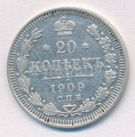 Orosz Birodalom 1909. 20k Ag "II. Miklós" T:1-,2
Russian Empire 1909. 20 Kopeks Ag "...