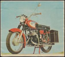 cca 1970 Pannonia motorkerékpár, 2 db reklámnyomtatvány, fóliázva