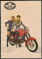 cca 1970 Pannonia motorkerékpár, 2 db reklámnyomtatvány, fóliázva