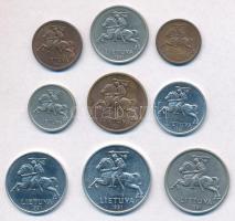 Litvánia 1991. 1c-5L (9xklf) T:1-,2 Lithuania 1991. 1 Centas - 5 Litai (9xdiff) C:AU,XF