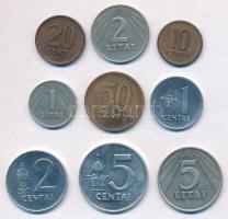 Litvánia 1991. 1c-5L (9xklf) T:1-,2
Lithuania 1991. 1 Centas - 5 Litai (9xdiff) C:AU,XF