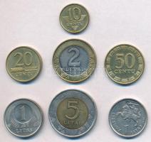Litvánia 1997-1998. 10c-5L (9xklf) T:1-,2
Lithuania 1997-1998. 10 Centu - 5 Litai (9xdiff) C:AU,XF