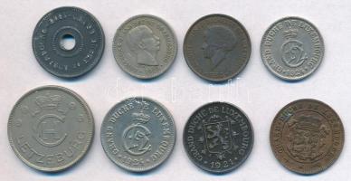 Luxemburg 1908-1939. 2 1/2c - 1Fr (8xklf) T:2 Luxembourg 1908-1939. 2 1/2 Centimes - 1 Franc (8xdiff) C:XF