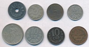 Luxemburg 1908-1939. 2 1/2c - 1Fr (8xklf) T:2
Luxembourg 1908-1939. 2 1/2 Centimes - 1 Franc (8xdif...