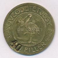 ~1930. 50f(?) "Budapesti Központi Általános Tejcsarnok R. T." üvegbetétjegye, "173&qu...