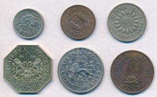 Sierra Leone 1964-1987. 1/2c-1L (6xklf) T:1-,2
Sierra Leone 1964-1987. 1/2 Cent - 1 Leone (6xdiff) ...