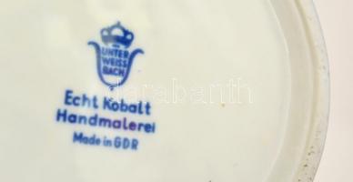 Unterweissbach porcelán váza, jelzett, hibátlan, m: 9 cm, d: 9 cm