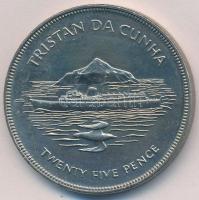 Tristan da Cunha 1980. 25P Cu-Ni "II. Erzsébet uralkodásának ezüst évfordulója" T:1-
Tris...